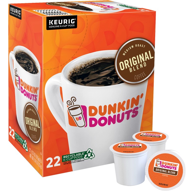 Dunkin' Original Blend Medium Roast Coffee, 22 Keurig K-Cup Pods