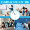 Educational Wall Clock - Silent Movement Time Teaching Clock for