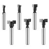 UTRUSTTO Keyhole Router Bit Set 1/4 Inch Shank, 6 Pieces