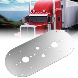Watermelon Light Mounting Plate Silver Watermelon Light Bracket Fits for Peterbilt 359/379/389 and Fits for Kenworth 660 680 880 W900L