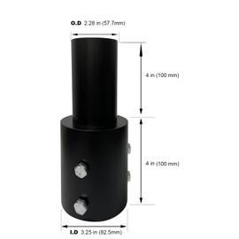 Tenon Slip Fitter Adapter for 3 inch Round Pole,Heavy Duty 2 3/8 Round Adapter for Led Parking Lot Light, Metal Outdoor Mounting Bracket, Shoebox Lighting, Street Light