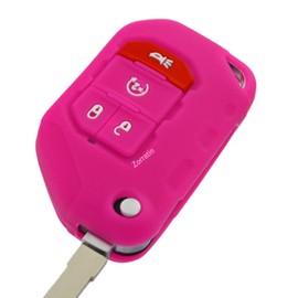 Silicone Remote Key Fob Case Covers Protectors for Jeep Wrangler Rubicon 392 JL JLU Wagoneer Gladiator JT Flip Fold Remote