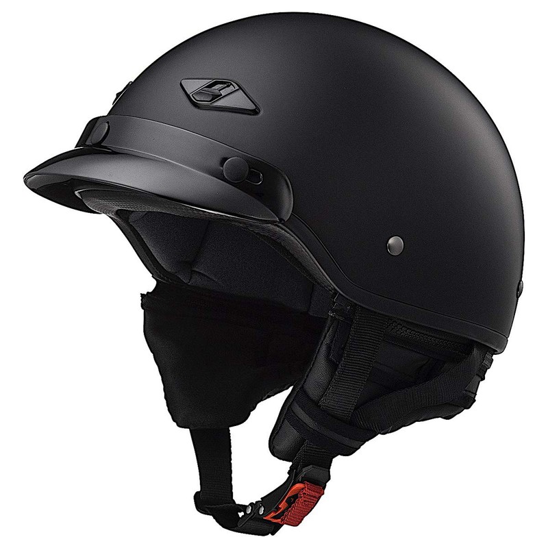 LS2 Helmets Bagger Motorcycle Half Helmet (Matte Black - X-Large)