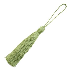 [Machida Silk Store] (Set of 2) Tetron Horizontal-wound Tassels Decorative Accessory Tassels Polyester Tassels (Nightingale Green)