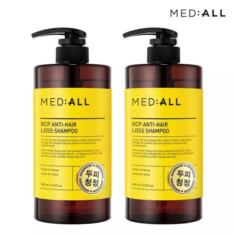 Mediol 메디올 두피청청 탈모 완화 대용량 샴푸 우디허발향 800ml 2개