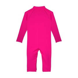 HiABsee Baby Swimsuit Girl Baby Rash Guard Long Sleeve UPF 50+ Sun Protection Swimwear with Sun Hat Set Rose Red 6-12Months