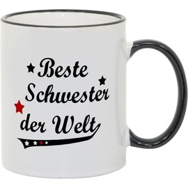 Schwester Geschenk - Tasse mit Druck für die beste Schwester der Welt
