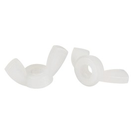 sourcing map Pack of 10 M3 Wing Nuts Nylon Butterfly Nut Hand Twist Tightening Fixings White