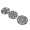 3pcs Modern Kitchen Trivets Waterproof Hollow Carved High Temperature Resistance