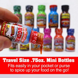 ASS KICKIN' Hot Sauce Mini Bottles Set (Gift Set - 8 Pack)