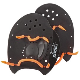 ZAOSU Hand Paddles, Swimming Paddles for Swimmers & Triathletes, Training Tool for Children and Adults, Size: M (Orange)