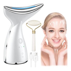 Maquina Vibración Térmica Antienvejecimiento + Rodill Facial Blanco