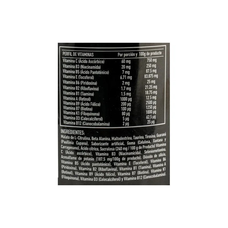 Pre Workout Citrulina Ponche De Frutas 280g Protgt