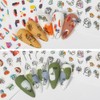 DZHILHMX Nail Stickers - 3D Self Adhesive, Graffiti, Funny, Abstract,