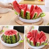 Extra Large Watermelon Slicer Cutter Comfort Silicone Handle,Home Stainless Steel
