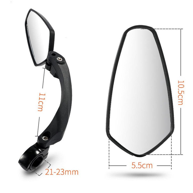Bike Mirror Handlebar Mount Riding Rearview Mirror Adjustable Rotatable Safety