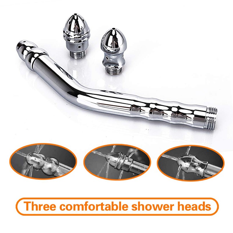 Metal Enema Handheld Shower, Shower Enema 3 Heads Nozzle System