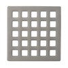 Uni-Green 3-3/4 inch Square Shower Drain Grate - 3.75" Brushed