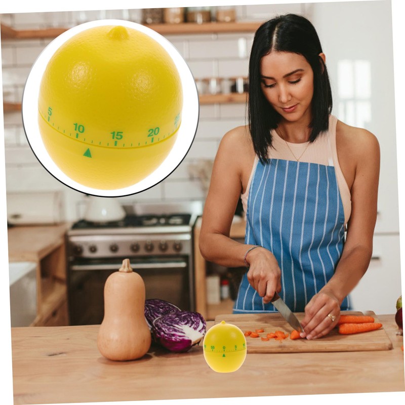 KICHOUSE Mechanical Lemon Shape Timer Easy to Use Countdown Timer