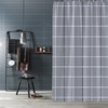 High-end fabric waterproof shower curtain 120 200cm/bathroom/partition check white/M 3ea