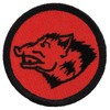 Retro Wild Boar Patrol Patch - 2" Diameter Round Embroidered
