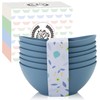 Homienly Wheat Straw Bowl Sets of 6-60oz Large Cereal Bowls,Microwave