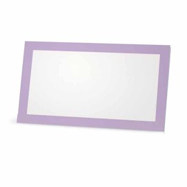 Lavanda Tarjetas de lugar – Estilo Plano o tienda de campaña – 10 o de 50 Pack- Blanco Parte Delantera Con Color Sólido frontera Colocación Nombre de tabla Asientos artículos de papelería suministros para fiestas, Lavanda, Flat Style, 50