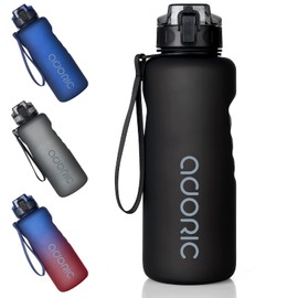ADORIC Water Bottle 1.5L Leak Proof Drinks Bottle with Filter, BPA Free Tritan Non-Toxic Plastic Sport Water Cup, Flip Top, for Work, Gym, Travel, Sports