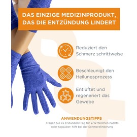 Spikenergy Arthrose Handschuhe Elektromagnetische Therapie - Verwendung als handgelenk bandagen, Damen und Man, Arthritis, 2kostenlose antimykotische Socken, Medizinischer Selbstbehalt, Made in Italy