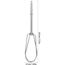 Genérico 2 Piezas Accesorios para Batidora Manual de Alta Resistencia Varillas de Acero Inoxidable para Mezclar y Batir Repuestos Compatibles para Mezcladoras Eléctricas Cocina