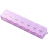 7 Grids Pink Pill Organizer Box Transparent Pill Storage Box Clear Tablets Container for Travel Daily Pill Box Organizer Excellent Personal Pill Organizers Medication Aids