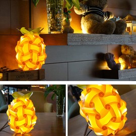 DIY Puzzle Night Light Assemble Kits,USB Parent-Child Handcraft Flower Lanterns, Plastic Ambient Lamp for Kids Couple Gifts