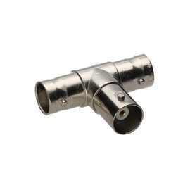 kenable BNC T Bar Cable Joiner Splitter 1 Input to 2 Outputs for 75Ohm CCTV Coax Cable