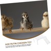 SUPVOX Rutin Chicken Accessory Set Perch Stand Waterer Toy Stainless