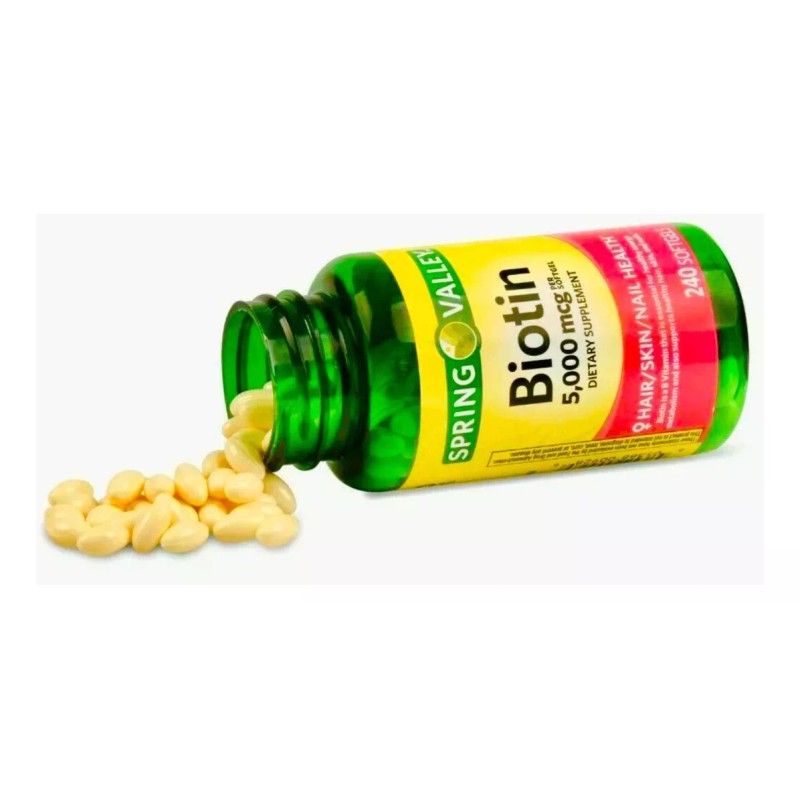 Spring ballet Biotina 5,000mcg (240 Softgels) Hermoso Cabello, Piel Y
