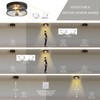 Outdoor Ceiling Light, 2-light Motion Sensor Flush Mount Ceiling Light