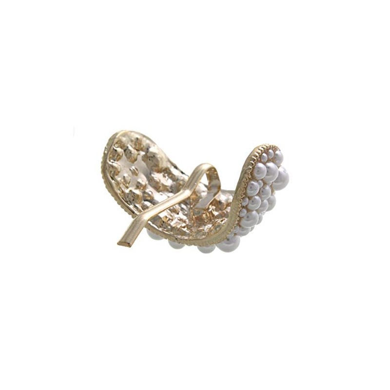 VingTAINE H7182 Pearl Curve Hair Cuff, Pony Hook, Easy Arrangement,