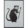 Ideal Stencils Banksy Rat Stencil - Painted Size 11.5x13cm -