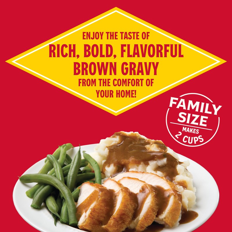 Louisiana Fish Fry Products Brown Gravy Mix, 1.5 oz (Pack