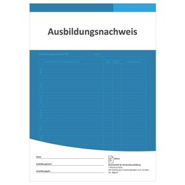 Report Book for Training - Azubi Training Certificate Book Daily/Weekly - Training Certificate as Weekly Report Book - DIN A4, 28 Pages, 1 Week per Page, Monday to Sunday