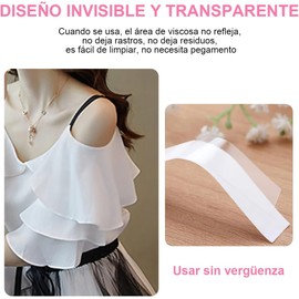 Cinta doble cara para Ropa y Piel de 5 Metros，Cinta adhesiva invisible para Telas con 10pcs Pezón sin Respaldo，Double sided Tape for clothing con cortador portátil, brasier strapless mujer, pezoneras