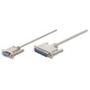 Manhattan 314770 Cable Null Modem DB9H-DB25M 1.8M