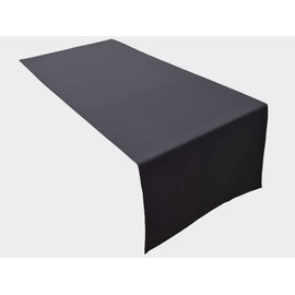 Lemos Home High-Quality Table Runner Table Linen Made from 100% Cotton Collection Concept, Choice of Colours and Sizes (Table Runner - 45 x 120 cm, Anthracite)