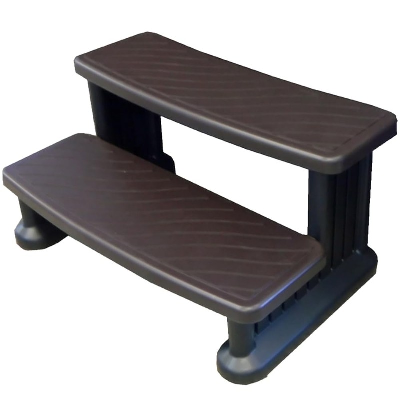 Carefree Stuff® Two-Toned Espresso Hot Tub Spa Side Step, 2-Tier