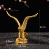 Golden Brass Fengshui Handmade Fortune Eagle Statue Hawk figurine Home