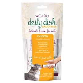 CARU Daily Dish Smoothies Lickable Treats for Cats (Chicken, Pack of 4), 10851395005906, Natural, 56 g/2 oz