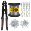Sanuke Wire Rope Crimp Kit, 328ft 1/16 Inch Wire Rope