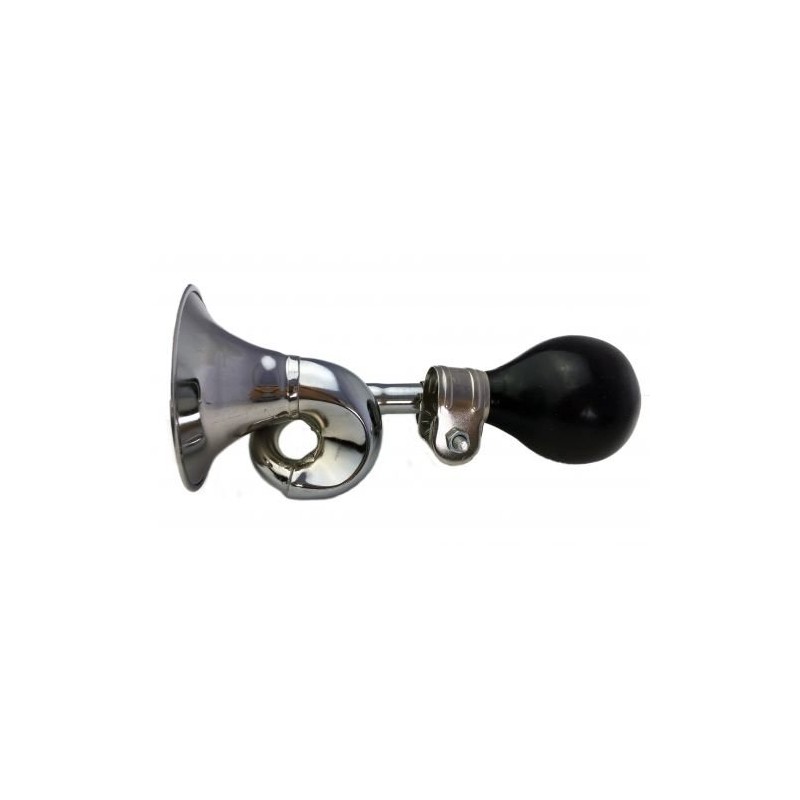 Classic Cycle Posthorn Ball Horn Chrome Plated with Rubber Horn