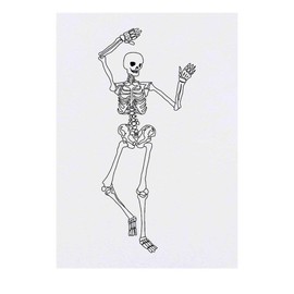 'Skeleton' Temporary Tattoo - Water Resistant, Skin-Safe, Non-Toxic Transfer (TO00017853)