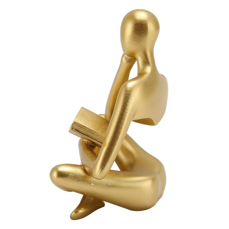 Thinker Sitting Figure, Good Decoration Fine Workmanship Resin Abstract Statue